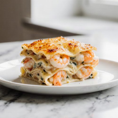 Seafood Lasagna with Shrimp and Crab