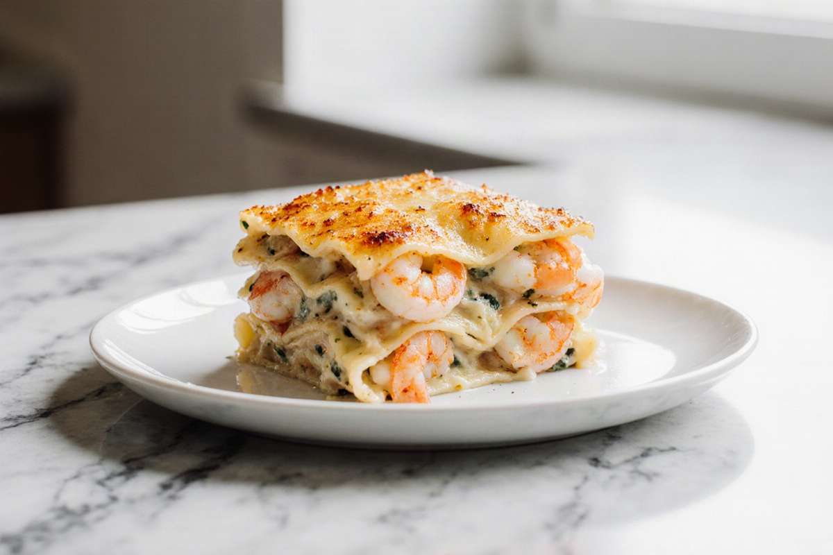 Seafood Lasagna with Shrimp and Crab