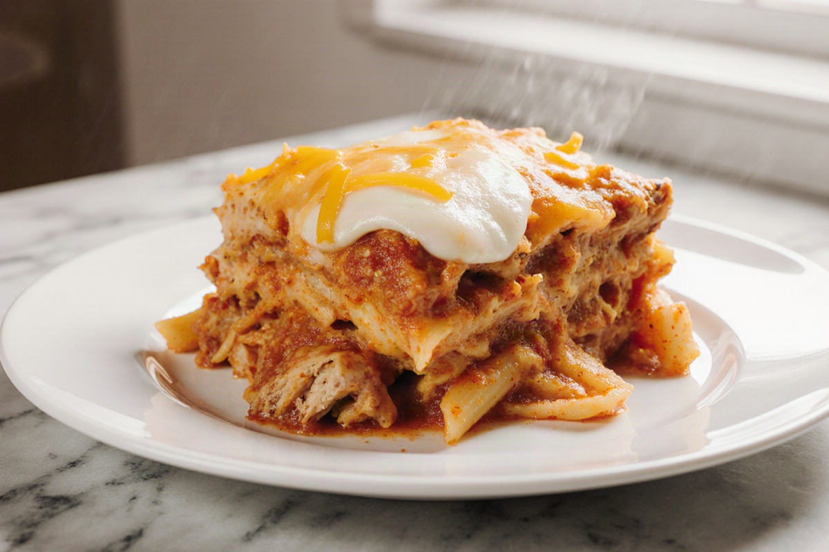 Spicy Southern Chicken Spaghetti Casserole