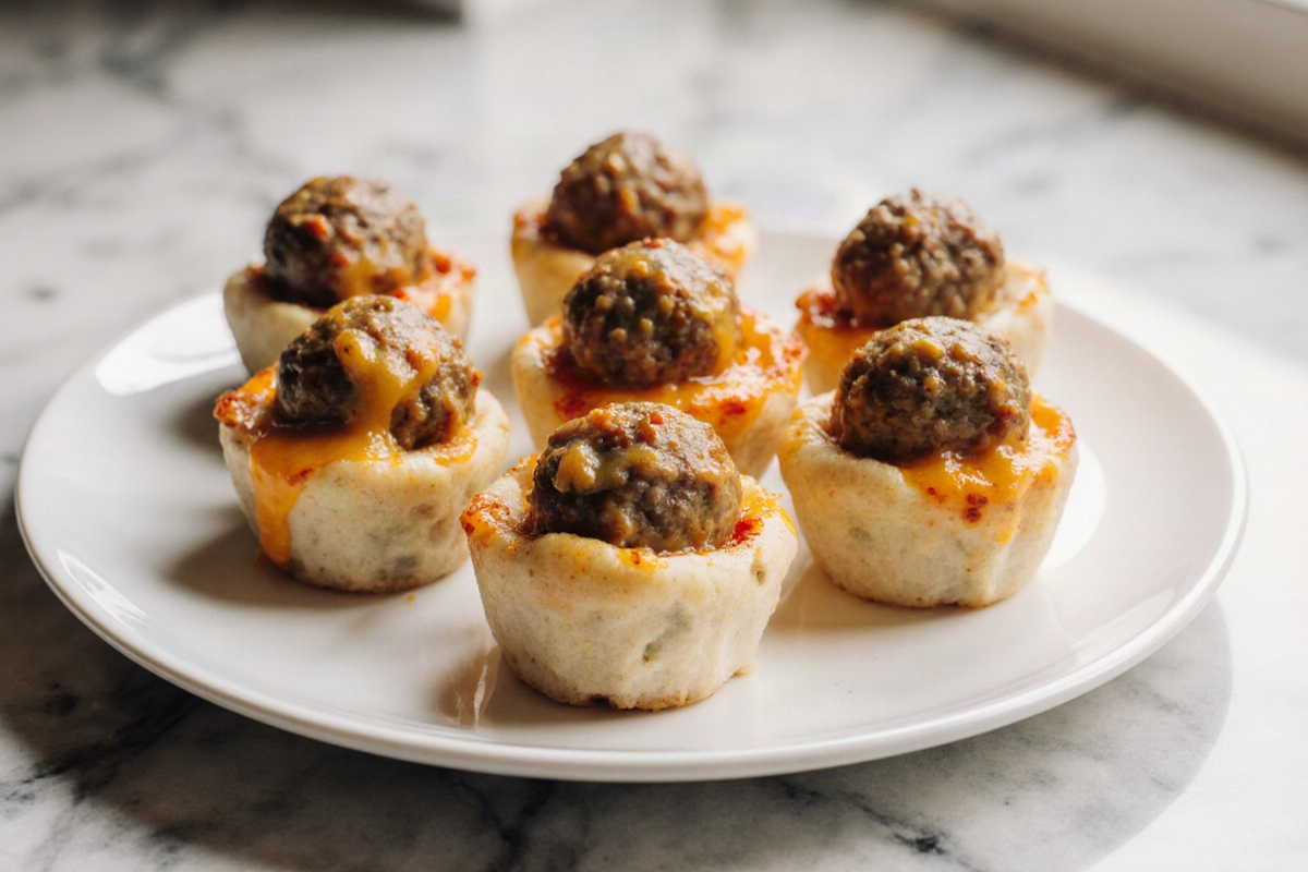 Cheesy Meatball Pockets