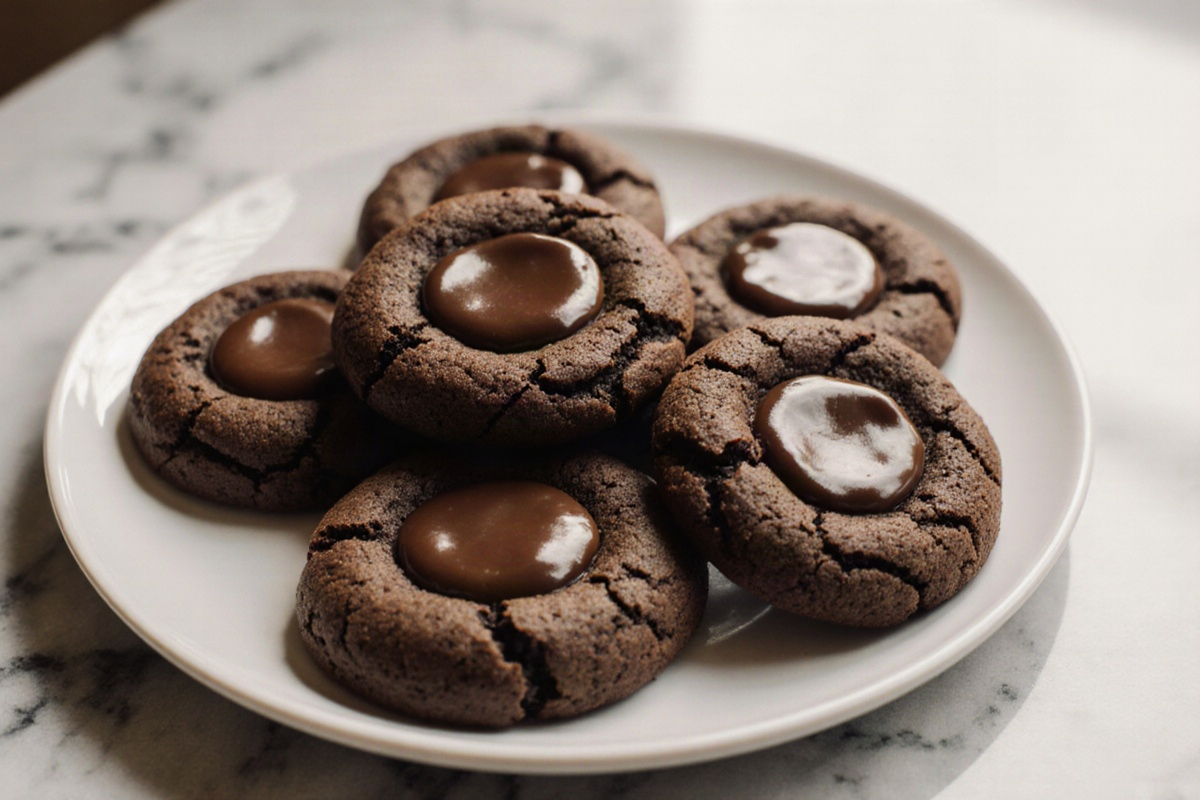 Chocolate Thumbprint Cookies