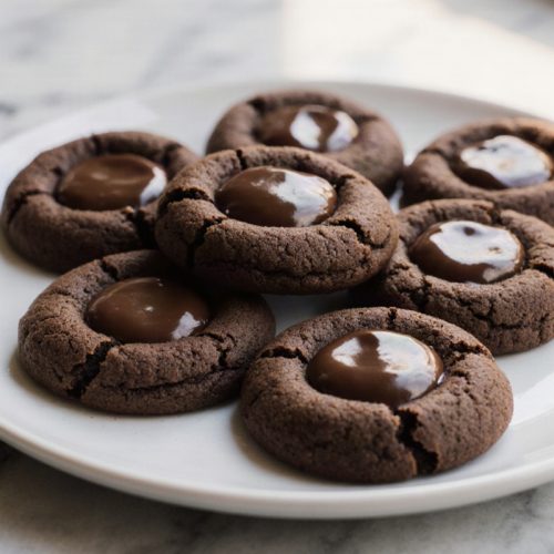 Chocolate Thumbprint Cookies