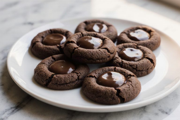 Chocolate Thumbprint Cookies