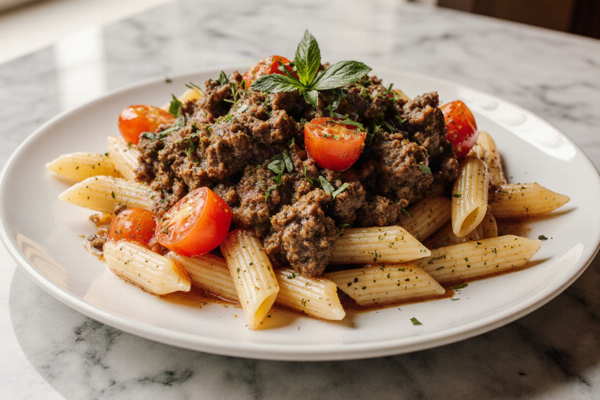 Chuckwagon Beef & Pasta Skillet