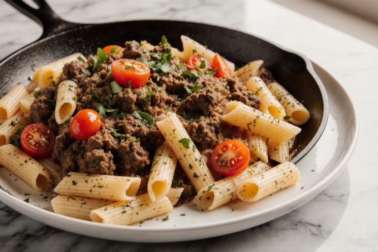Chuckwagon Beef & Pasta Skillet