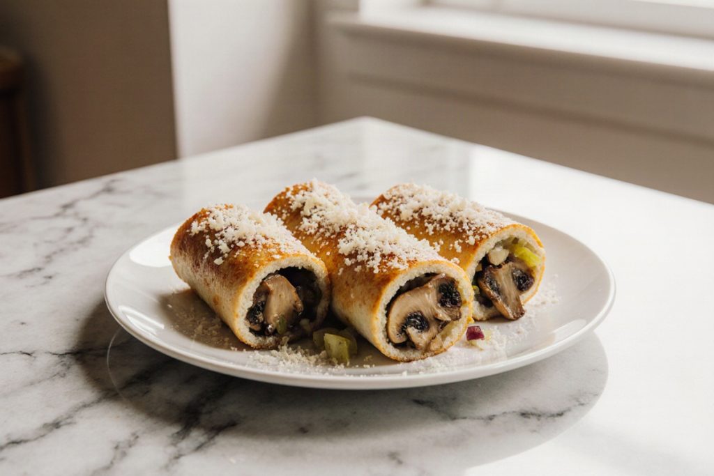 Air Fryer Mushroom Roll-Ups