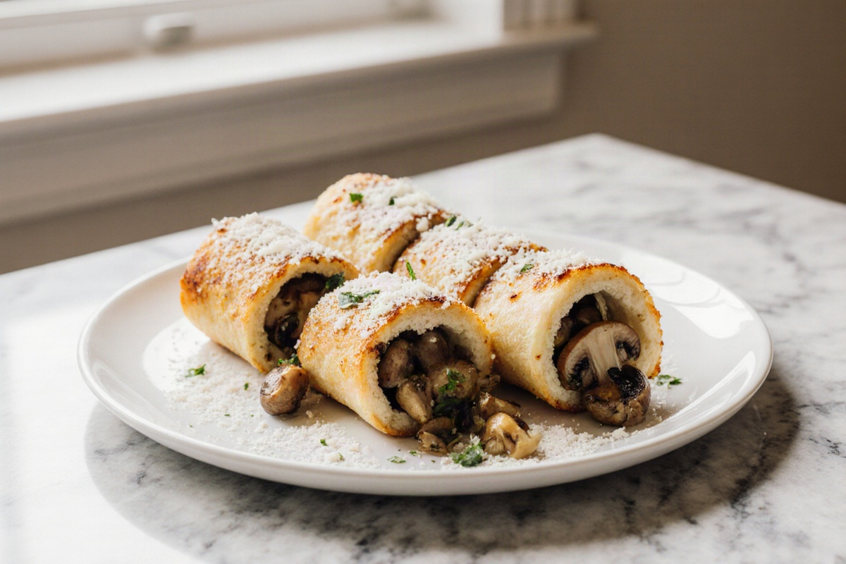 Air Fryer Mushroom Roll-Ups