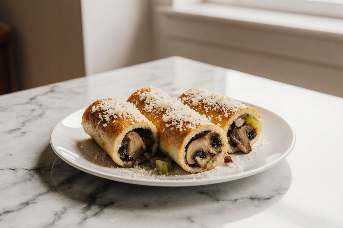 Air Fryer Mushroom Roll-Ups