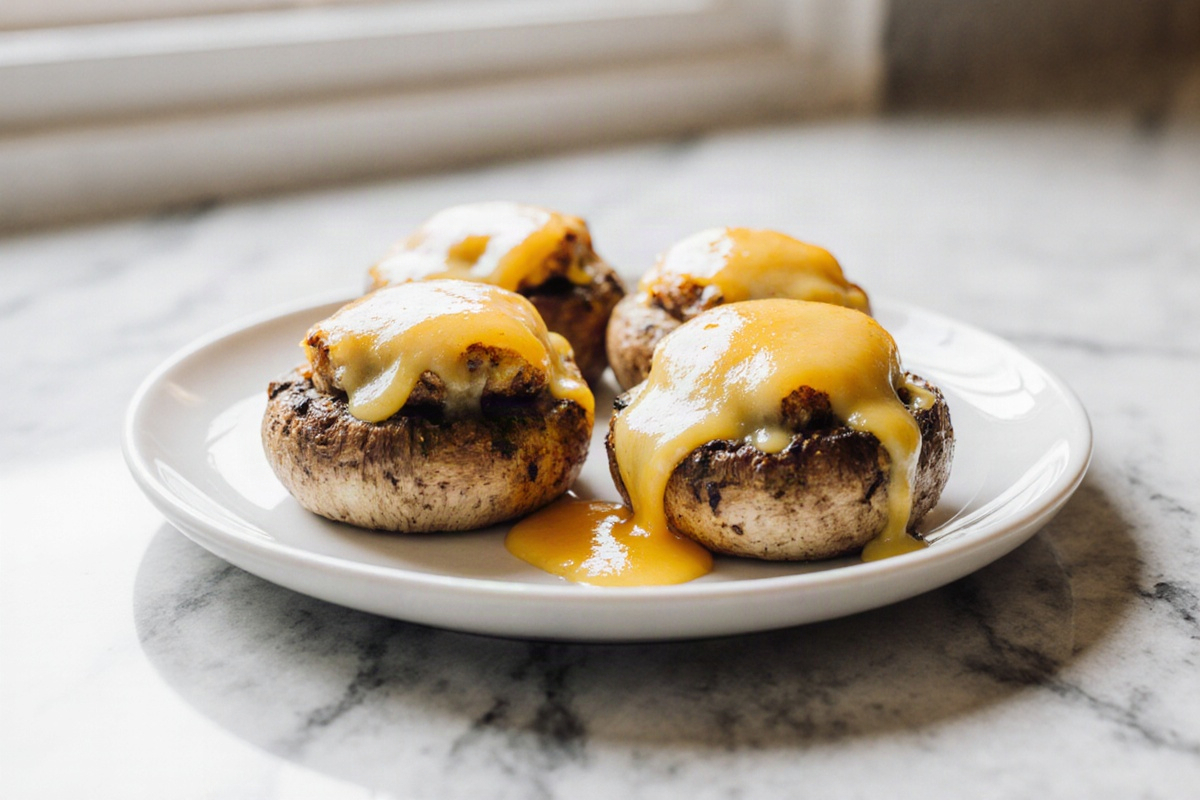 Cheesy Mushrooms in Air Fryer