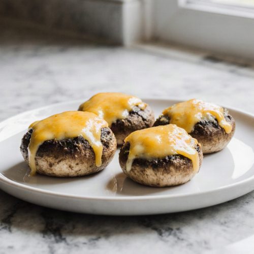 Cheesy Mushrooms in Air Fryer