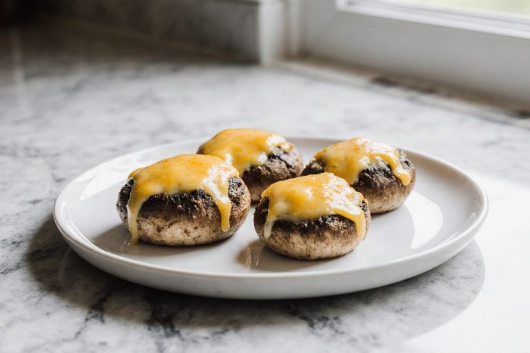 Cheesy Mushrooms in Air Fryer